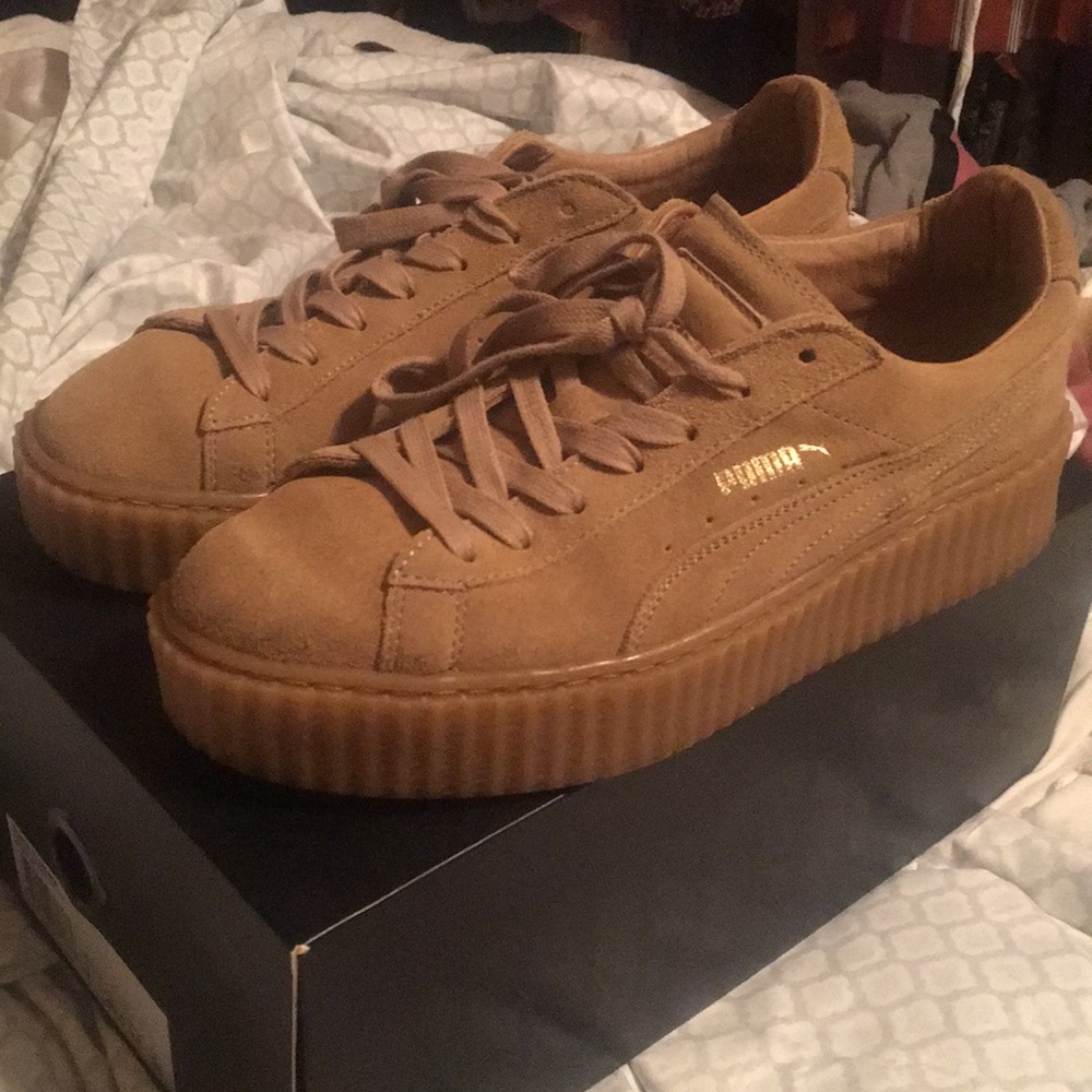 Fenty suede nude creepers